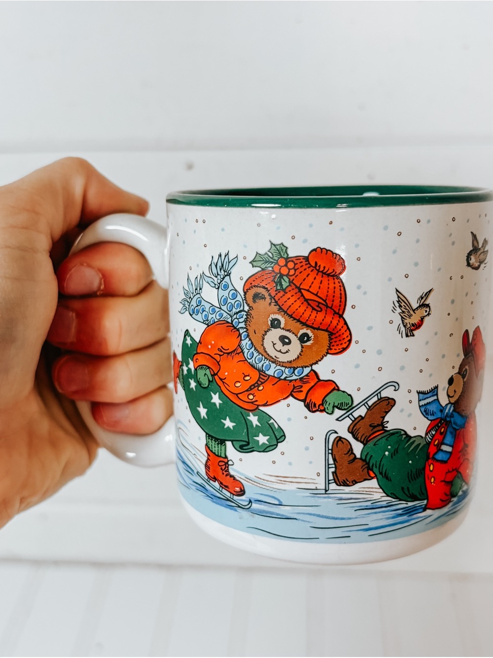 Vintage Christmas Coffee Mug | Potpourri Bear Family 1991